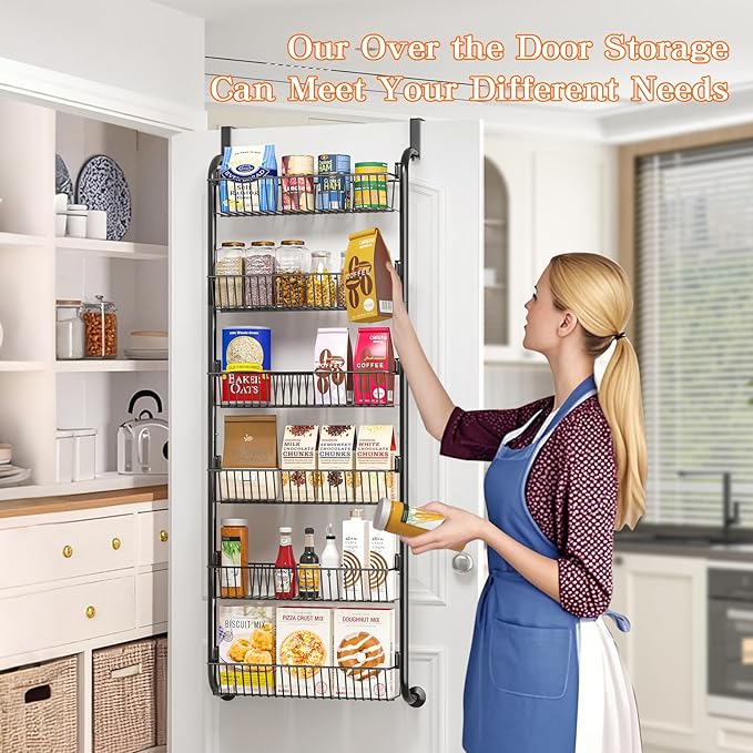 MIAOLI Over the Door Pantry Organizers and Storage, 6-Tier Spice Rack, Home & - Image 2