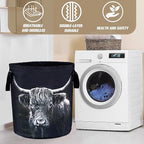 Highland Cow Laundry Basket Animal Foldable Oxford Cloth Funny Tote Bag Laundry - Image 7
