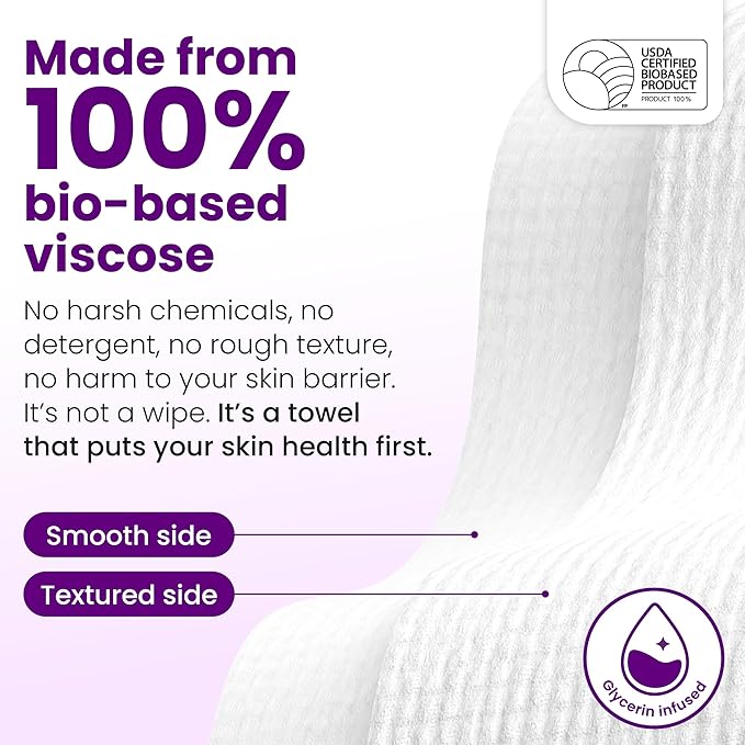 Clean Skin Club Healthy Aging Clean Towels® XL, Travel Pack, Smooths Fine Lines - Image 7