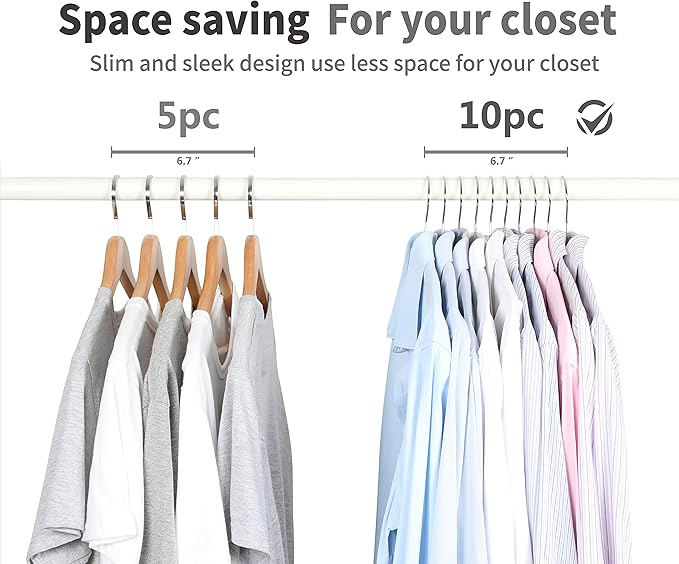 TOPIA HANGER Metal Hangers 30 Pack, Non Slip Clothes Hangers Space Saving - Image 6