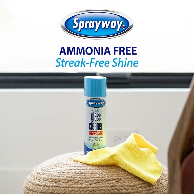 Sprayway Glass Cleaner Foaming Aerosol Spray, Streakless, Fast-Acting | Cleans - Image 5
