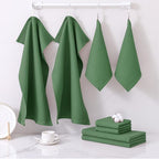 Homaxy 100% Cotton Kitchen Towels and Dishcloths Set - Image 4