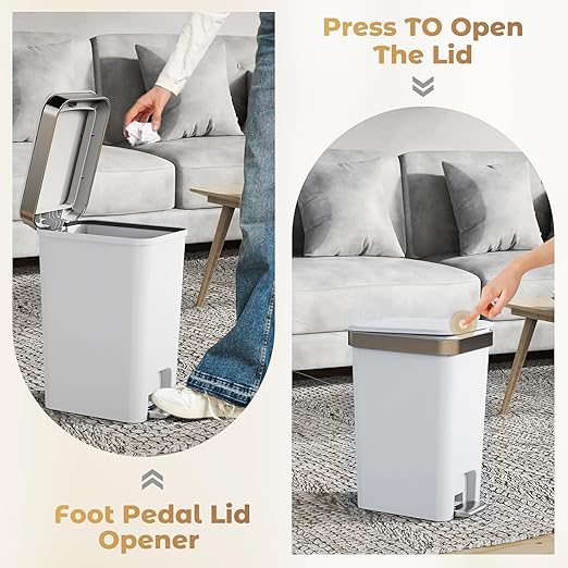 2Pack Small Bathroom Trash Can - Image 4