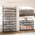VTRIN 10 Tier Shoe Rack Tall Large Capacity 50 Pair Wide Shoe Organizer - Image 5