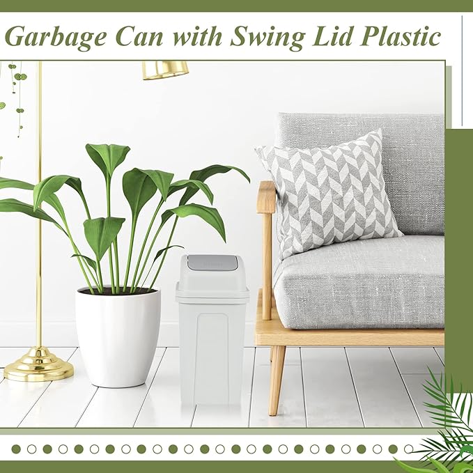 Sumind 2 Pcs 1.8 Gallon Bathroom Trash Can - Image 6
