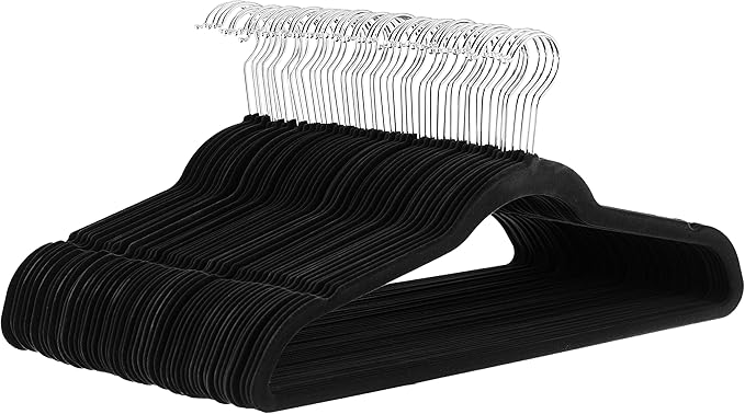 Amazon Basics Slim Velvet Non-Slip Space Saving Suit Clothes Hangers, Closet by AmazonBasics