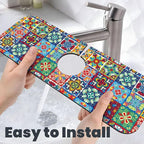 Talavera Mexican Ceramic Tiles Boho Kitchen Sink Splash Guard Faucet Mat 1 Pcs - Image 6