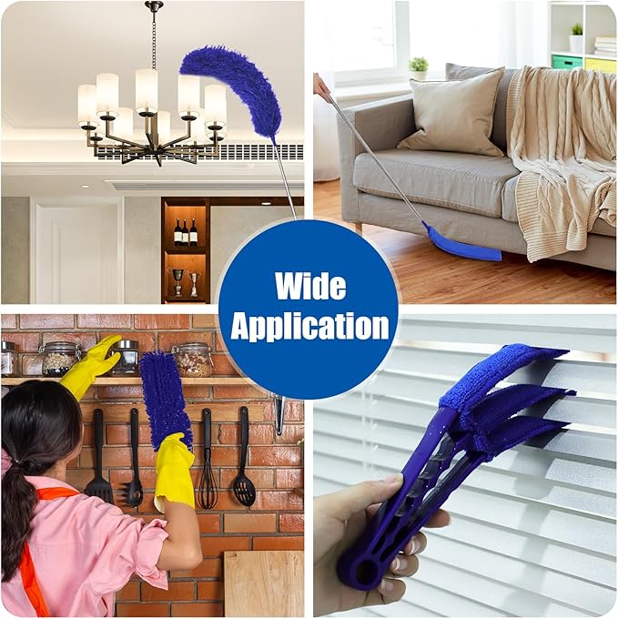9PCS Dusters for Cleaning, Extendable Microfiber Duster - Image 6