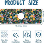 Colorful Flower Sink Splash Guard Faucet Mat Flowers Leaves Super Absorbent - Image 2