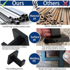 Towel Hooks For Bathrooms, Matte Black Towel Hook For Kitchen Bathroom - Image 3