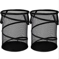 BATTOO 2 Pack Black X-Large Collapsible Laundry Basket Foldable Mesh Pop Up by BATTOO