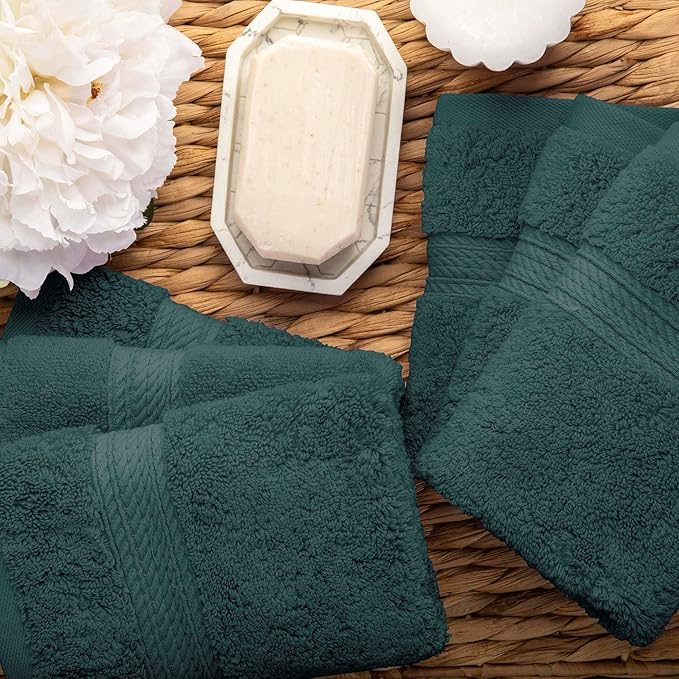 Superior Solid Egyptian Cotton Face Towel Set - Image 5