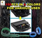 150 Reusable Cable Ties, Strong Adhesion Nylon Cord Ties - Image 9