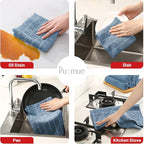 Microfiber Kitchen Towels and Dishcloths Set, 26 X 18 Inch and 12 X 12 Inch - Image 3