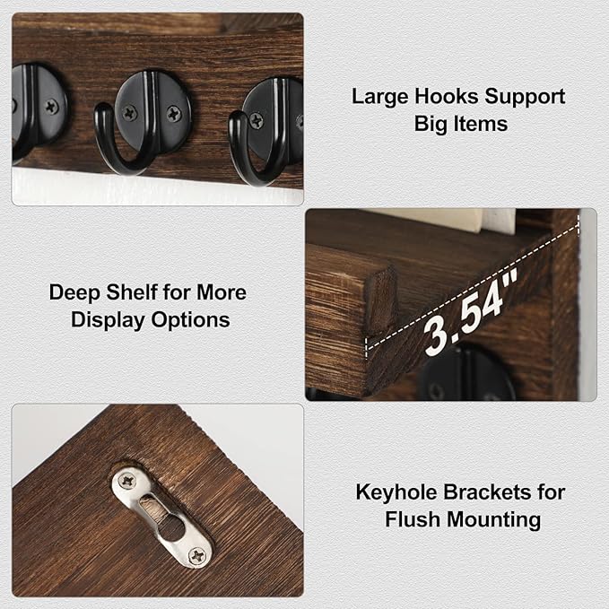 Key Holder for Wall, Decorative Key and Mail Holder - Image 3