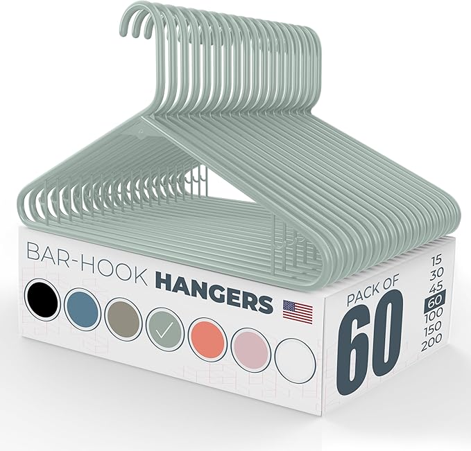 Neaties Plastic Hangers 50 Pack – Made in The USA – 6lb Capacity Standard by NeatiesHangers