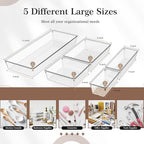 Criusia Clear Drawer Organizer 7 PCS - Image 2