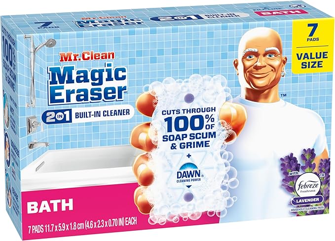 Mr. Clean Magic Eraser Sponge, Bathroom Cleaner, Shower Cleaner, Tub Cleaner - Image 12