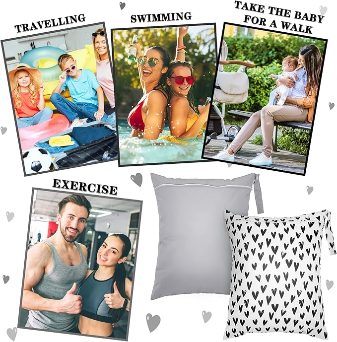 Shappy 2 Pcs Large Travel Laundry Bag Washable Waterproof Wet Dry Large Dirty - Image 6
