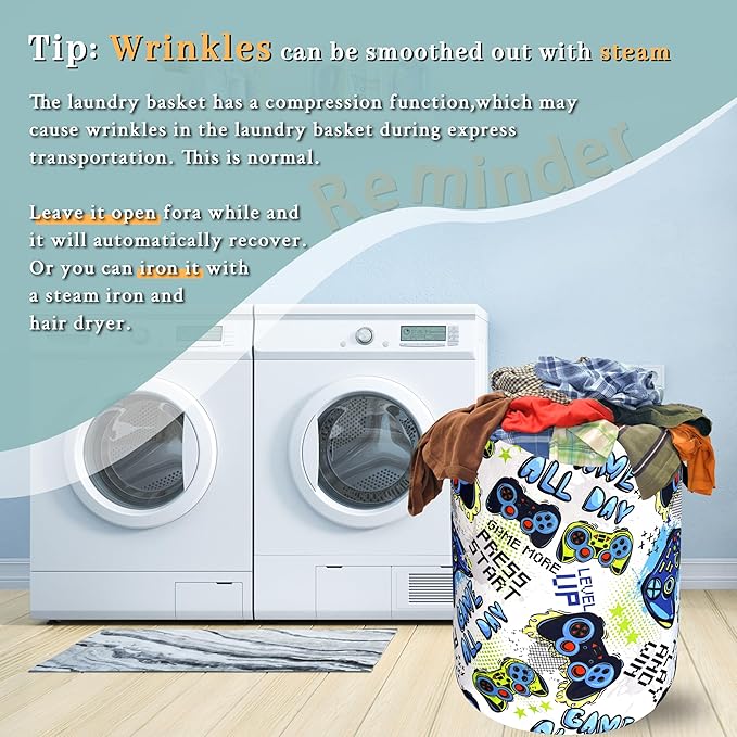 Funny Cool Game Machine Laundry Basket Games Foldable Colorful Laundry Hamper - Image 6