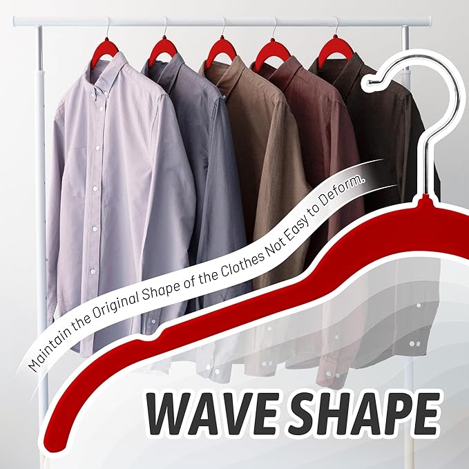 30 Pack Velvet Hangers – Non-Slip Slim Clothes Hangers - Image 4