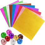 LotFancy Foil Candy Wrappers for Chocolates, 4x4 inch, Square Colored Foil - Image 3