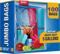 5 Gallon X-Large Storage Bags, Resealable Zip & Lock Top by SHINY+SELECT