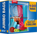 5 Gallon X-Large Storage Bags, Resealable Zip & Lock Top by SHINY+SELECT