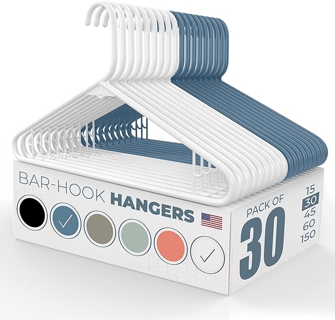 Neaties Plastic Hangers 30 Pack – Made in The USA – 6lb Capacity Standard by NeatiesHangers