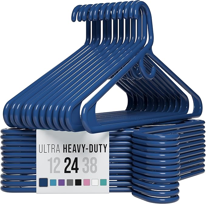 NEATERIZE Ultra Heavy Duty Plastic Clothes Hangers by Neaterize