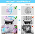 Chuya Bath Loofahs Sponges 80g XL Size, 4 Pack Shower Sponge Exfoliating - Image 3
