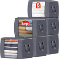 Fab totes 24 Gallons Clothes Storage, Foldable Thick Fabric Blanket Storage Bags by Fabtotes