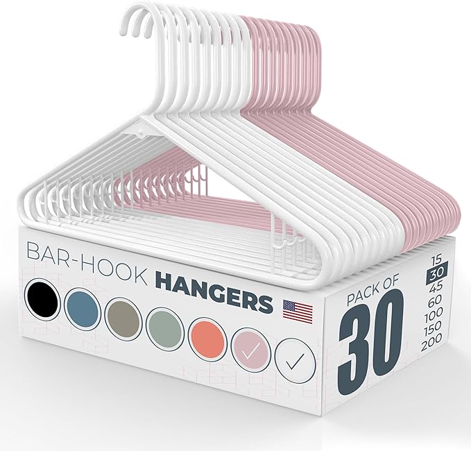 Neaties Plastic Hangers 30 Pack – Made in The USA – 6lb Capacity Standard by NeatiesHangers