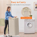 Lifewit 100L Large Tall Laundry Hamper, Collapsible Laundry Basket - Image 5