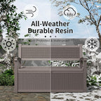 DRATO 75 Gallon Storage Bench Deck Box Outdoor Indoor,Lockable Durable All-Weather Seating with Hidden Storage,Deck Storage for Garden, Pool, Patio,Gray - Image 4