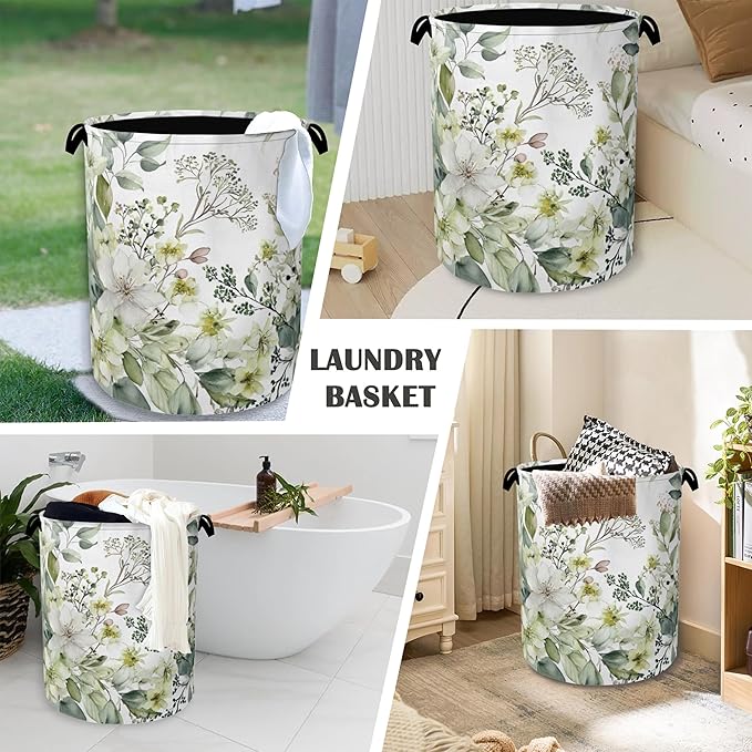 Flowers Plants HerbsLaundry Hamper, Dirty Clothes Laundry Basket - Image 4