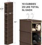 Simple Houseware 10 Shelves Hanging Shoes Organizer Holder - Image 3