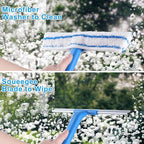 Window Cleaner with Long Handle, Glass Cleaning Tools with Silicone Squeegee & - Image 2