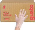 GUSTO Disposable Vinyl Gloves – Clear, Latex-Free, Powder-Free, BPA-Free – Safe by GUSTO