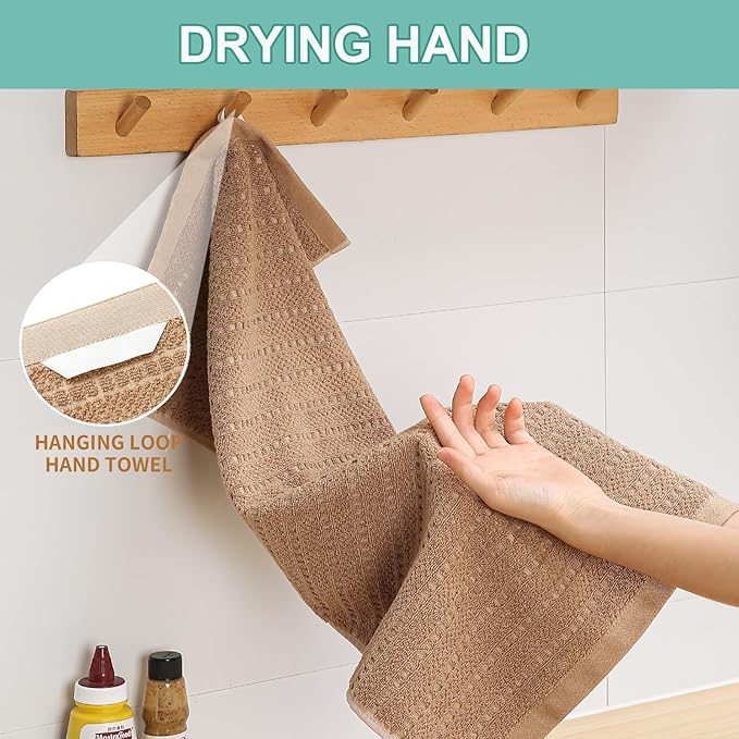 SALAS Kitchen Dish Towels, Bulk Cotton Kitchen Hand Towels, 390 GMS Plaid Dish - Image 3