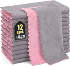 Homaxy 12 Pack Kitchen Cloths Dish Towels, Super Soft and Absorbent Dish Cloths by Homaxy