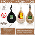 Honeydak Boho Decor Hanging Wall Baskets - Image 4