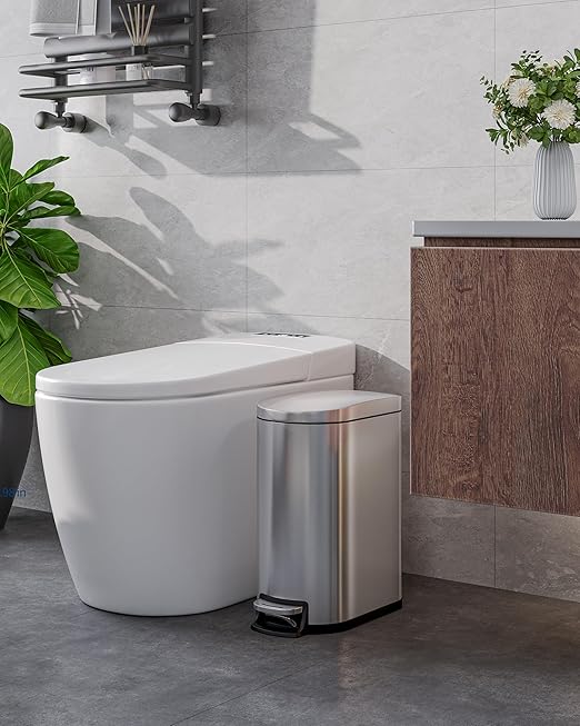 Garvee 2.6 gal / 10 L Stainless Steel Bathroom Trash Can - Image 7