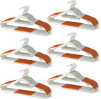 60 Pack Heavy Duty Plastic Hangers, Non Slip Clothes Hangers by MLKJHHI