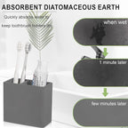 Diatomite Toothbrush Holder 2 Slots Tooth Brush Holder - Image 3
