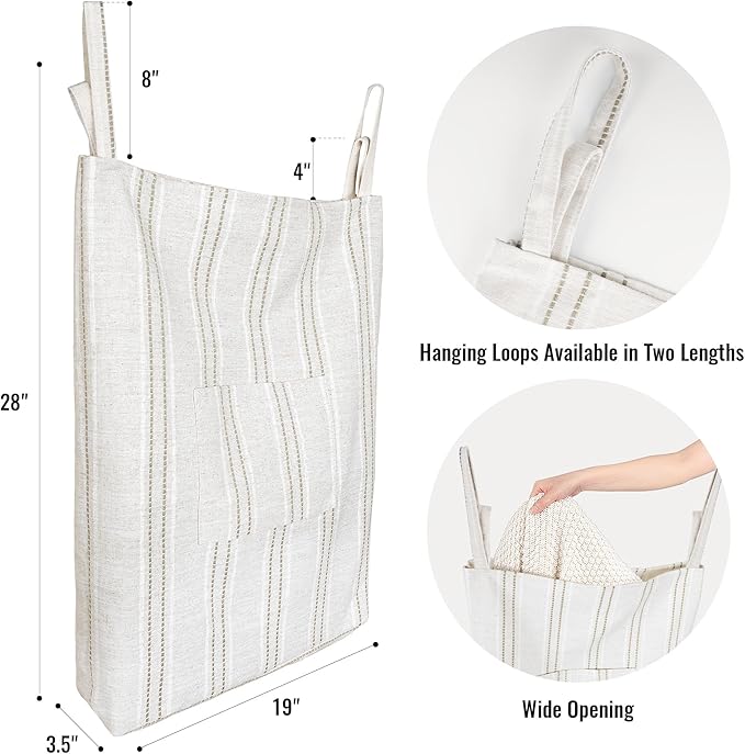 AELS Farmhouse Hanging Laundry Hamper - Image 4