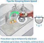 3 in 1 Kitchen Sink Drain Strainer, Pop up Sink Stopper Kitchen Drain, - Image 8