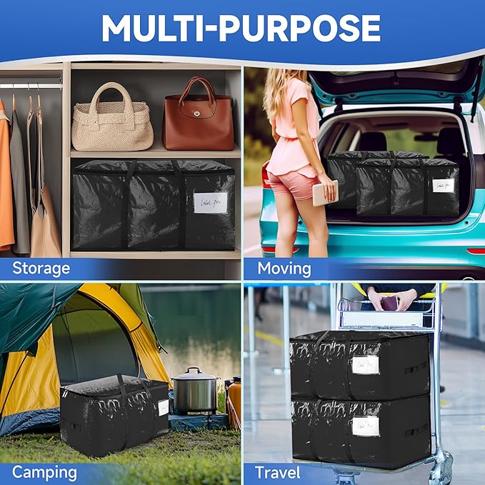 CONGREGATE 8-Pack Heavy Duty Black Moving Bags - Image 8