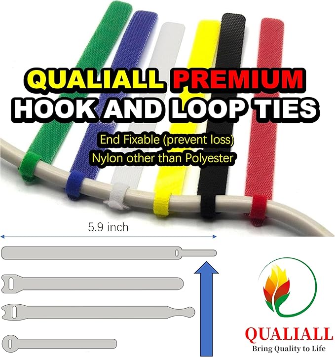 150 Reusable Cable Ties, Strong Adhesion Nylon Cord Ties - Image 5