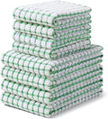Homaxy Kitchen Towels and Dishcloths Set, 16 x 25 and 12 x 12 Inches, Super by Homaxy